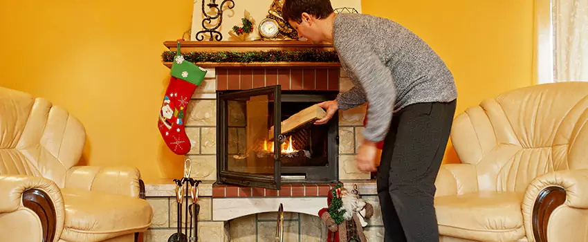 Rusted Metal Fireplace Restoration in El Cerrito, California